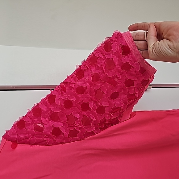 Color Myth Hot Pink Dress With Sequins Sleeves in Women's Size Medium EUC - Picture 4 of 7